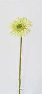 Gerbera artificiel H 48 cm D 8 cm superbe Crème vert