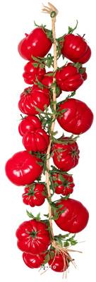 Grappe de 20 Tomates factices L 50 cm plastique soufflé