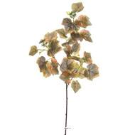 Branche d'érable artificielle 18 feuilles  Vert-jaune