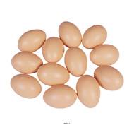 Œufs de poule bruns factices x12 H 65x45 mm plastique soufflé