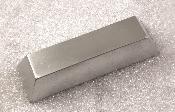 Lingot en Argent factice L 245x75 mm plastique soufflé