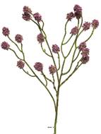 Fleurs de ceanothe factices en branche, 20 fleurs, H 70 cm Pourpre fushia