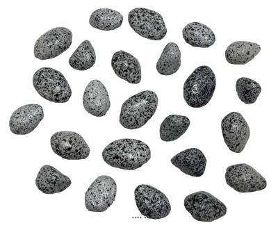 Petits galets assortis factices x24 D 30-50 mm plastique soufflé