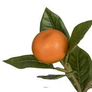 Branche de 3 mandarines factice orange avec feuillage H 28 cm et L de 16 cm