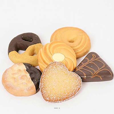 Biscuits secs assortis factices x6 touché réel
