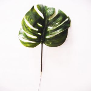 Feuille de Philodendron H 39 cm Plastique pour exterieur D 15 cm Originale