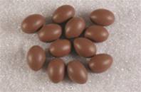Œufs en chocolat factice H 65x45 mm plastique soufflé