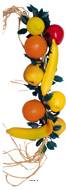 Grappe de fruits assortis factice L 75 cm plastique soufflé