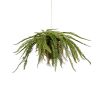 Plante verte fougère de Boston factice en suspension, L 60 cm D 90 cm