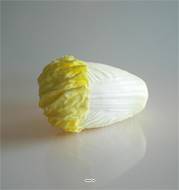 Chou-Chinois jaune factice H 17 cm touché réel
