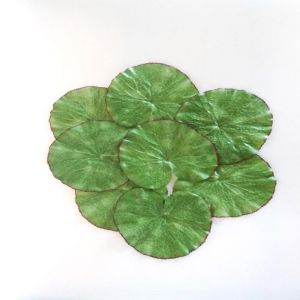 Feuilles de lotus nenuphare artificielles X10 Flottante D 13 cm en tissu enduit