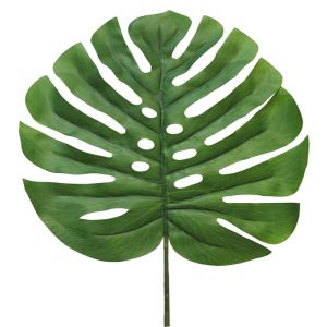 Feuille Factice de Philodendron H 88 cm Tissu plastifié D 35 x 30 cm exterieur