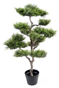 Bonsaï Pinus factice en pot style nuages H 95 cm tronc PE super déco