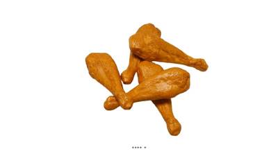 Cuisses de poulet cuites factices par 5, H 13 cm L 4,5 cm