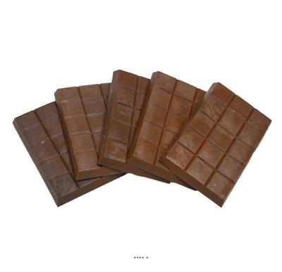 Tablette de chocolat au lait artificiel en Plastique soufflé X5 H 95x65 mm