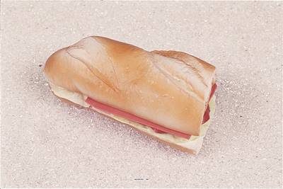 Sandwich baguette factice L 185x90 mm plastique soufflé