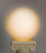 Boule lumineuse blanche factice D 40 cm polyethylene pour int/ext