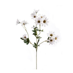 Marguerite factice en piquet H 95 cm Blanche