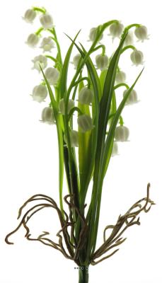 Piquet de 3 brins de muguet factice  