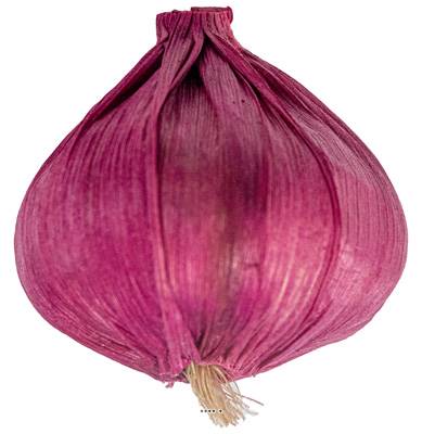 Tete d'ail violet factice D 5,5 cm et H 6,5 cm environ