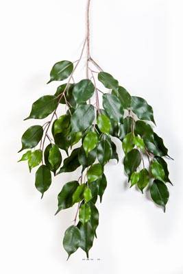 Branche de feuillage ficus factice H 75 cm 55 feuilles FEU RETARDANT