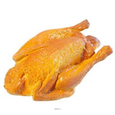 Poulet rôti factice L 230x140 mm plastique soufflé