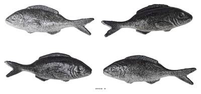 Sardines factices x4 L 120x40 mm plastique soufflé
