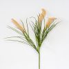 Herbe factice PVC H 69 cm en tige 3 chatons rosés