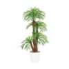 Palmier Areca artificiel H 160 cm 5 troncs en pot ceramique