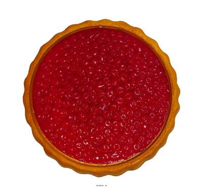Tarte aux groseilles factice D 21cm plastique soufflé
