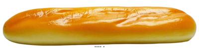 Demi baguette de pain factice L 270x55 mm touché réel