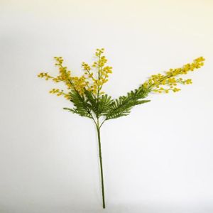 Branche de Mimosa factice 3 tetes H 65 cm magnifique