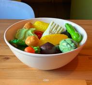 Lot de 24 petits légumes assortis factices plastique soufflé