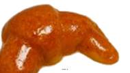 Lot de 5 faux croissant d'une Longueur de 5 cm et 7 cm de Largeur