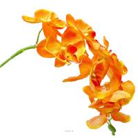 Orchidee Tao artificielle H 105 cm 8 fleurons 5 boutons qualite Pro Orange