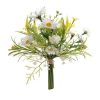 Bouquet factice de fausses fleurs des champs Blanches H 20 cm D 15 cm