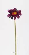 Gerbera factice H 48 cm D 8 cm superbe Aubergine