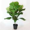 Ficus Lyrata factice Vert H 55 cm dans un pot magnifique effet