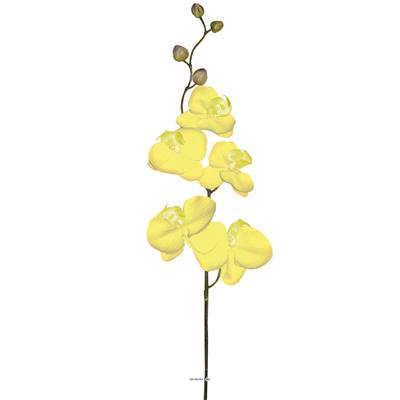 Orchidee Phalaenopsis artificielle 75 cm Supreme Jaune Orange