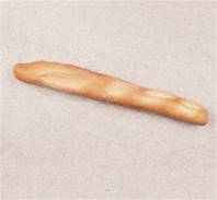 Baguette de pain factice L 580x80 mm plastique soufflé