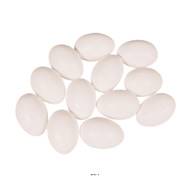 Œufs de poule blancs factices x12 H 65x45 mm plastique soufflé