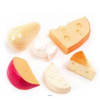 Lot de 6 Fromages assortis Italie factices plastique soufflé