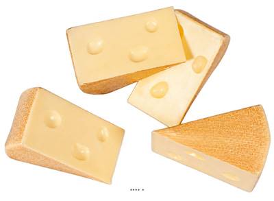 Emmental petits morceaux factices x4L 90x60 mm plastique soufflé