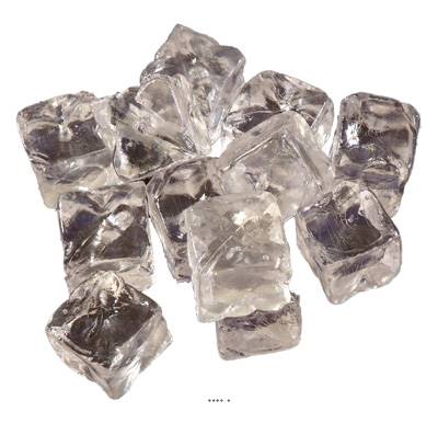 Glaçons en cube factices x12 D 30x30 mm plastique soufflé