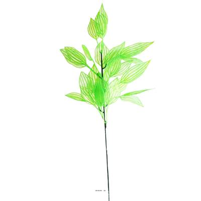 Branche de feuilles d'aponogeton artificielle H 45 cm plastique exterieur Vert été