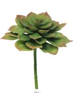 Echeveria factice sur tige, H 17 cm, D 13 cm, Vert