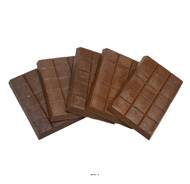 Tablette de chocolat au lait artificiel en Plastique soufflé X5 H 95x65 mm
