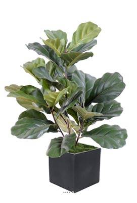 Ficus Lyrata buisson factice troncs PE en pot tres chic et original H 60 cm Vert