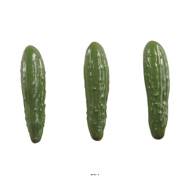 Concombres verts factices x3 L 180x50 mm plastique soufflé