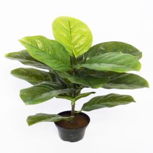 Ficus Lyrata factice Vert H 40 cm dans un pot magnifique effet